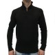 Pull pour homme avec col camionneur couleur noire petit prix 19.90 €