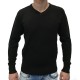 Pull pour homme avec col v couleur noire petit prix 19.90 €